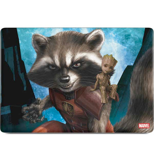 Marvel Rocket and Baby Groot Cosmic Bond MacBook Skins